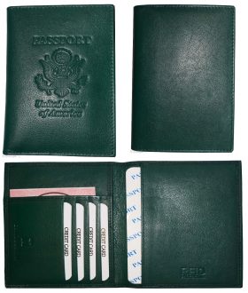 RFID passport case, Genuine leather passport cover U.S. leather passport holder