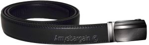 Real Leather Men’s Belt. (L) Automatic lock. Dress + Casual belt. Fashion belt - Image 3