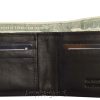 Thin Men's Black Bifold Wallet, Genuine Leather 6 Credit Card Billfold wallet BN