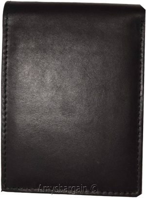 Thin Men's Black Bifold Wallet, Genuine Leather 6 Credit Card Billfold wallet BN - Image 5