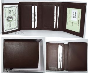 Men's RFID genuine leather trifold wallet secure IDs credit cards br new in box - Image 22