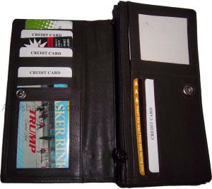 New woman's Leather checkbook wallet compact wallet zip wallet new wallet bnwt - Image 15