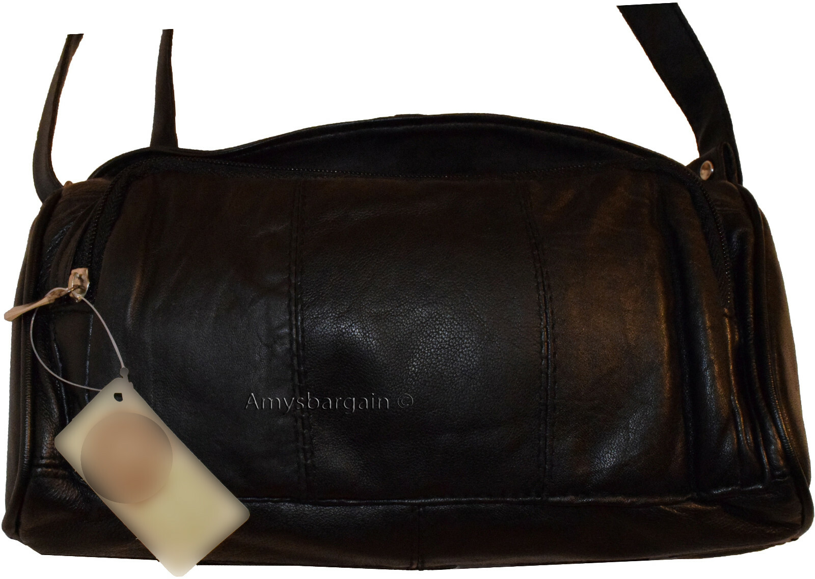 Woman's leather handbag black leather bag day bag Pocketbook new fashion bag - Image 7