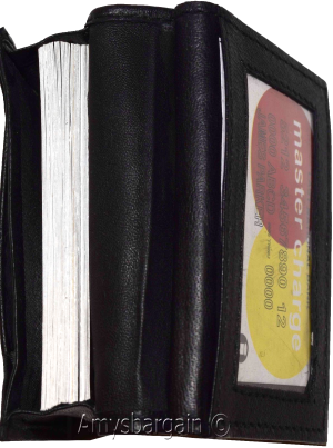 Women men's Leather Business card, Credit case, 50 Cards, ID credit card holder - Image 3