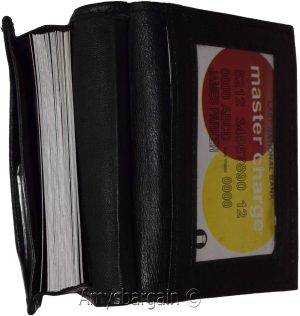 Women men's Leather Business card, Credit case, 50 Cards, ID credit card holder - Image 7