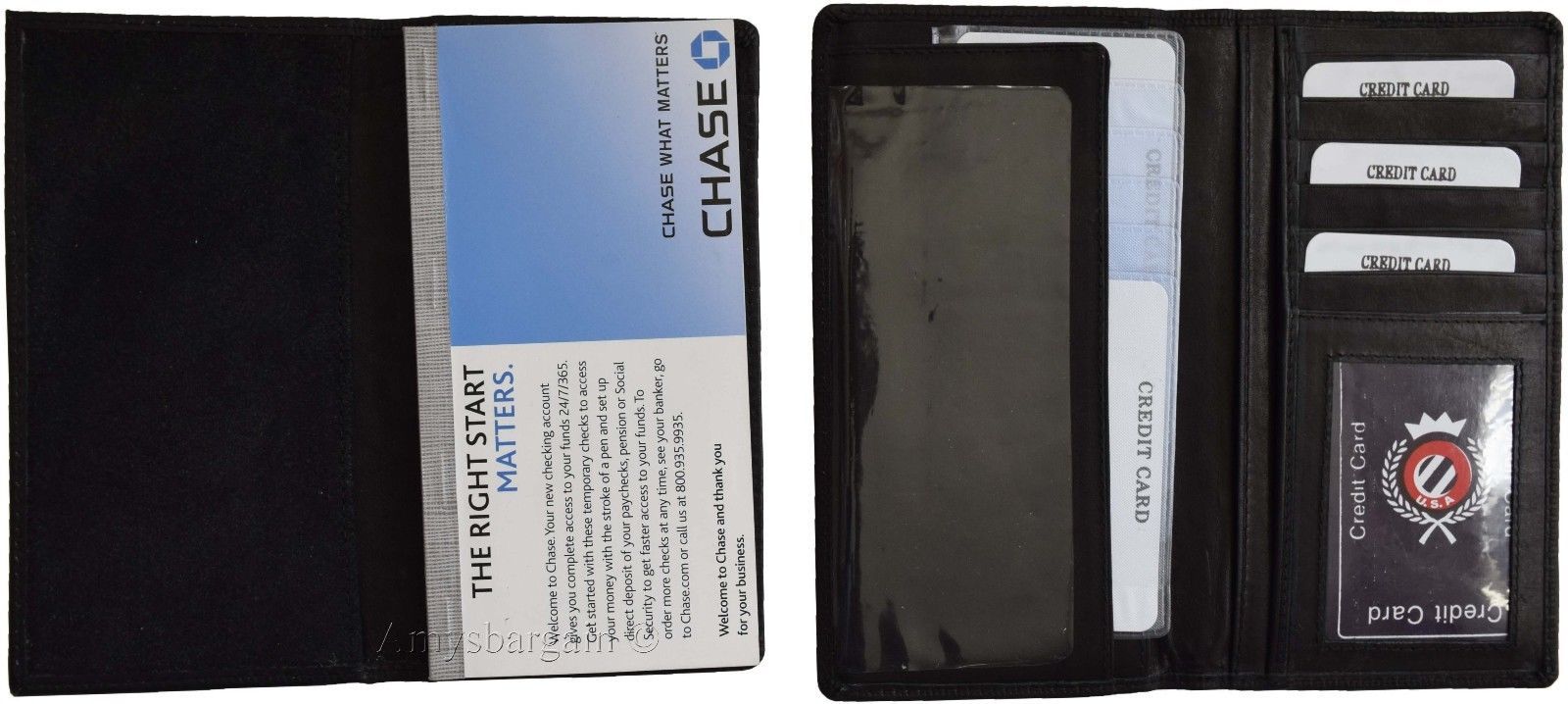 Women/Man's Leather Checkbook Wallet Unbranded Black checkbook cover new
