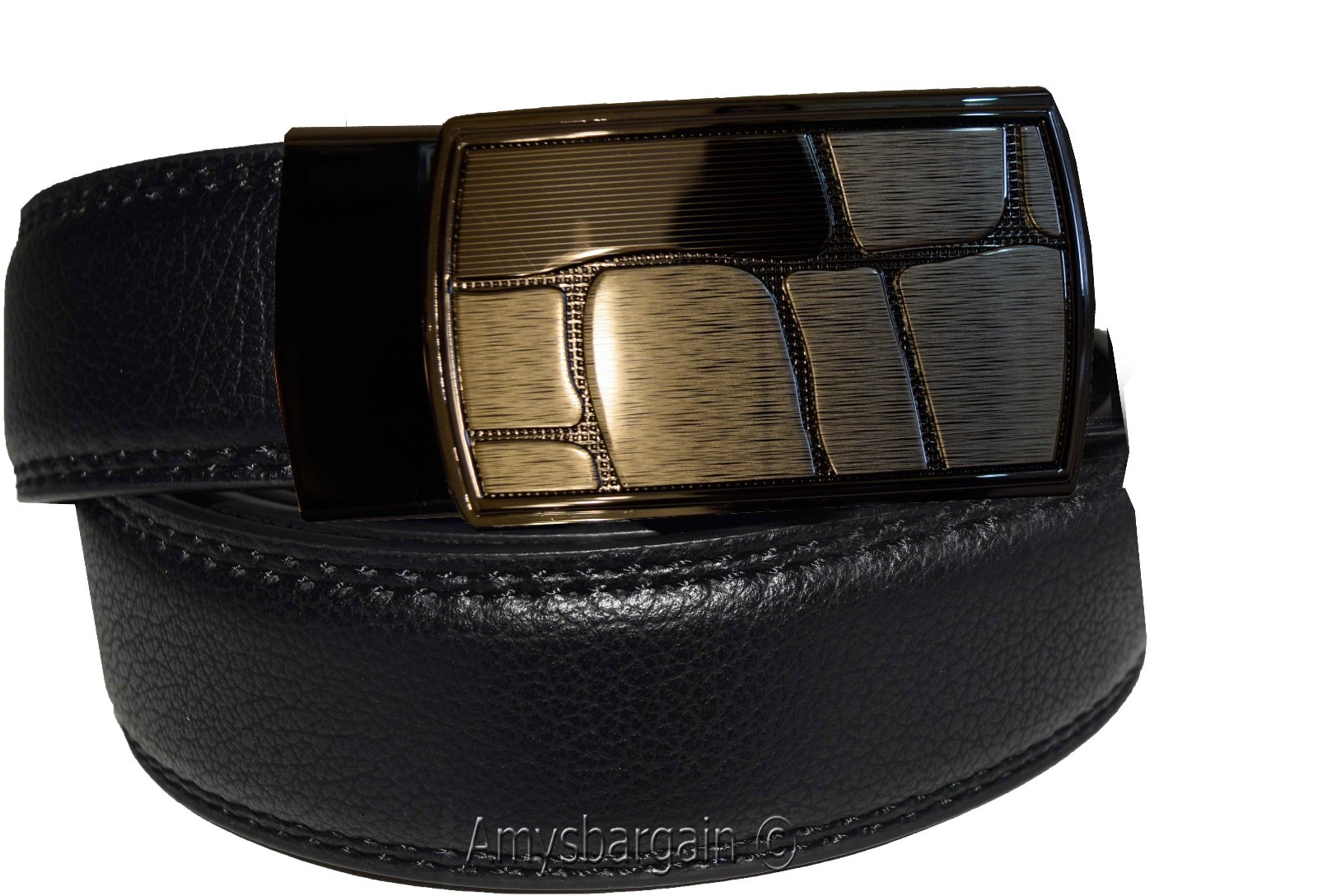 Women's belt. 38" genuine leather dress/casual belt quick lock micro adjust belt - Image 7