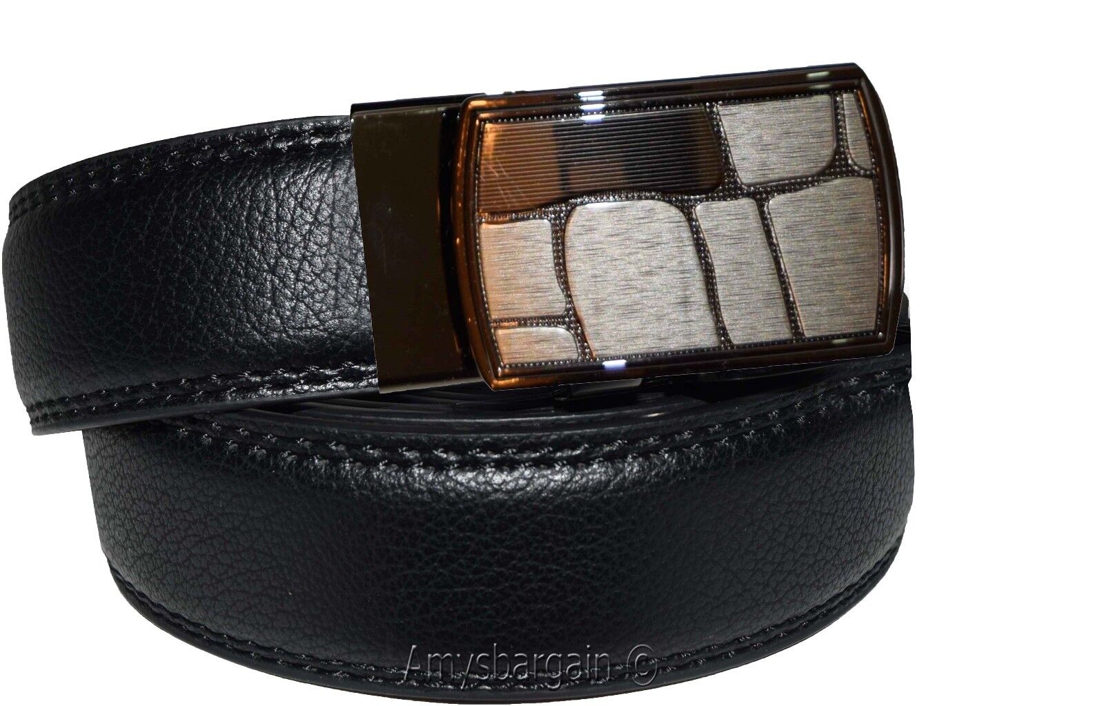 Women's belt. 38" genuine leather dress/casual belt quick lock micro adjust belt - Image 8