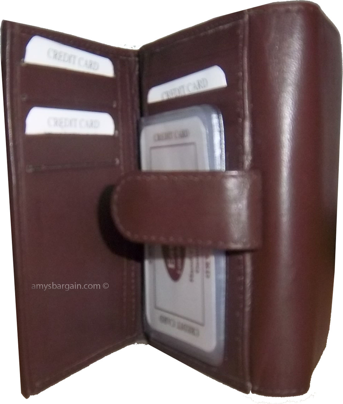 Women’s wallet. Leather wallet. Ladies Compact Brown wallet, ID Unbranded wallet - Image 3