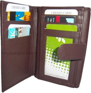 Women’s wallet. Leather wallet. Ladies Compact Brown wallet, ID Unbranded wallet - Image 8