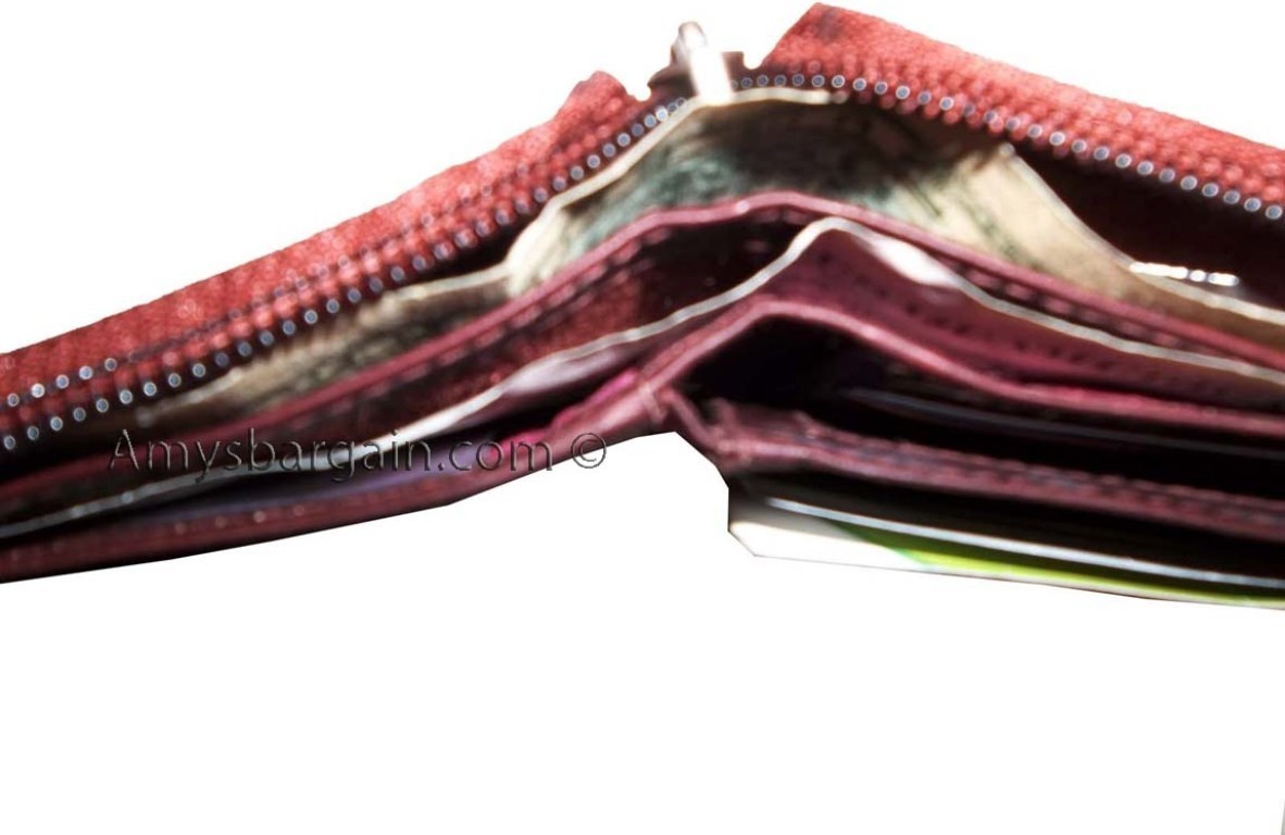 Zip around man's Leather wallet 9 credit card flip side ID window br new wallet - Image 9