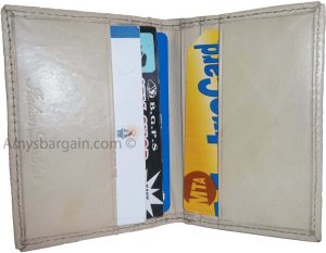 beige leather business card case credit card holder id card br new card holder - Image 12
