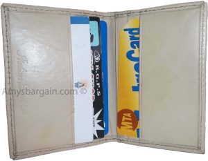 beige leather business card case credit card holder id card br new card holder - Image 5