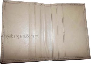 beige leather business card case credit card holder id card br new card holder - Image 7