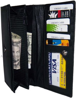 ladies checkbook wallet, Compact leather wallet Women's checkbook wallet br new - Image 9