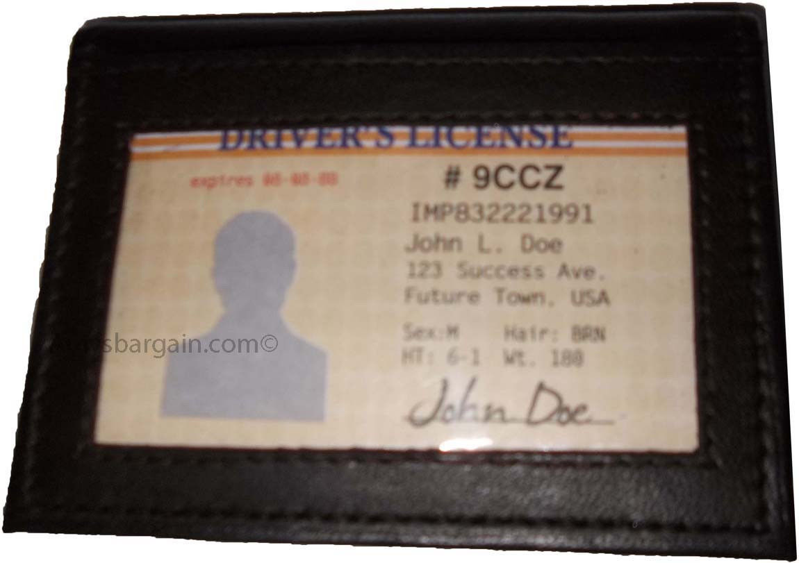 leather business credit card space 2 IDs 2 zip pockets 1 bill pocket brand new - Image 7