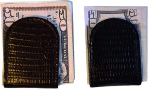 lot of 2 new lizard printed leather money clip unbranded money clip bi-fold - Image 6