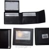 lot of 2 rfid men's leather wallet 2 bifold genuine leather 2 id brn new in box