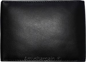 lot of 2 rfid men's leather wallet 2 bifold genuine leather 2 id brn new in box - Image 12