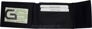lot of 2 rfid men's leather wallet 2 bifold genuine leather 2 id brn new in box - Image 13