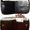 lot of 2 women’s soft leather wallet, 2 black change purse coin wallet brand new