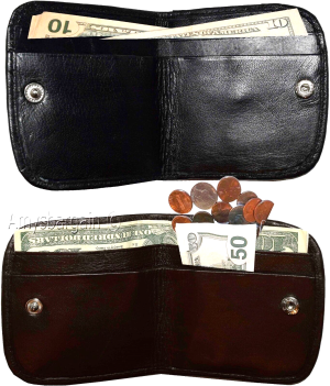 lot of 2 women’s soft leather wallet, 2 black change purse coin wallet brand new - Image 3
