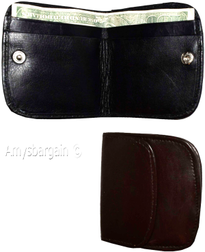 lot of 2 women’s soft leather wallet, 2 black change purse coin wallet brand new - Image 9