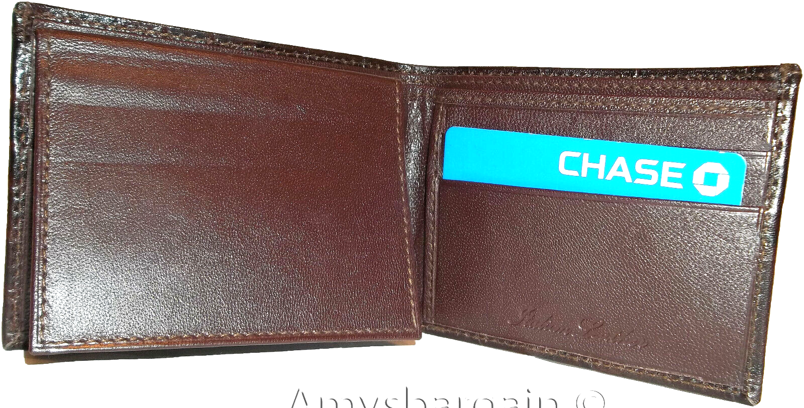 lot of 3 crocodile skin printed leather man's bifold wallet id 2 bill slots new - Image 12