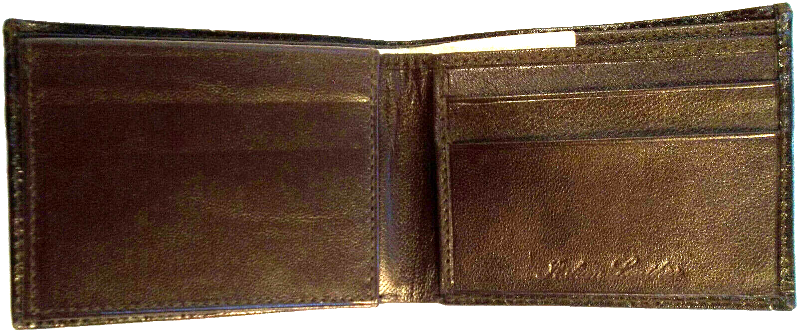 lot of 3 crocodile skin printed leather man's bifold wallet id 2 bill slots new - Image 6