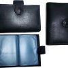 lot of 3 leather business card case, credit card case, business id photo case bn