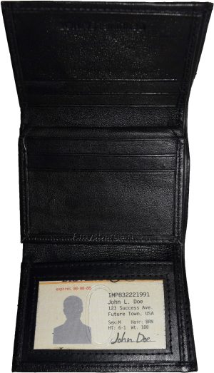 lot of 3 trifold leather men’s wallet 9 card space 2 id window 2 bill slots new - Image 3