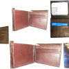 lot of 5 crocodile skin printed leather man's bifold wallet id 2 bill slots new