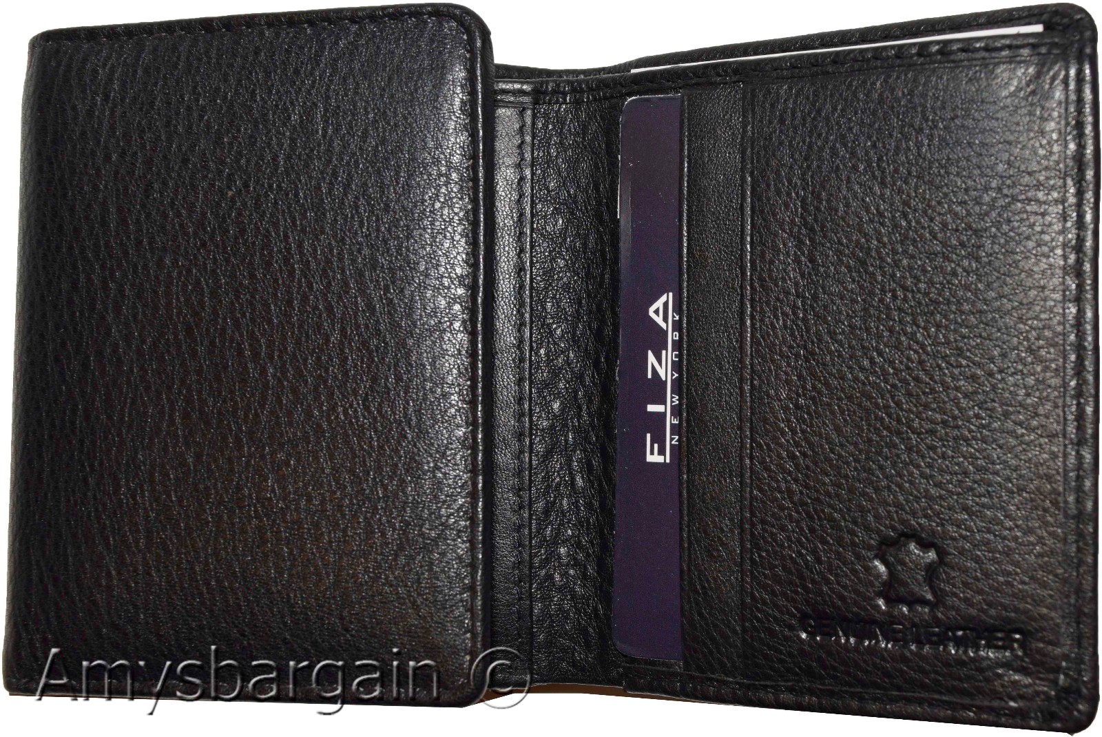 man's Trifold wallet FIZA NY leather 1 ID 6 card 2 bill slots brand new in Box - Image 13