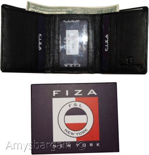 man's Trifold wallet FIZA NY leather 1 ID 6 card 2 bill slots brand new in Box - Image 5