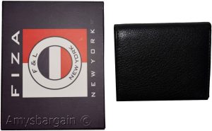 man's Trifold wallet FIZA NY leather 1 ID 6 card 2 bill slots brand new in Box - Image 7