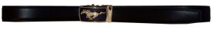men's belts leather length 34" casual dress automatic lock gold horse buckle new - Image 4
