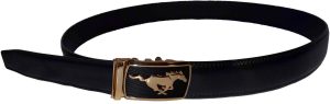men's belts leather length 34" casual dress automatic lock gold horse buckle new - Image 9