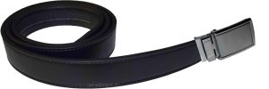 men's black belt 43" genuine leather belt dress casual automatic lock buckle xl - Image 11