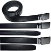 men's black belt 43" genuine leather belt dress casual automatic lock buckle xl