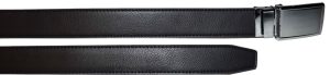 men's black belt 43" genuine leather belt dress casual automatic lock buckle xl - Image 13
