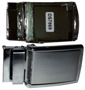 men's black belt 43" genuine leather belt dress casual automatic lock buckle xl - Image 5