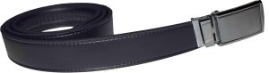 men's black belt 43" genuine leather belt dress casual automatic lock buckle xl - Image 10