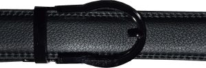 mens black replacement leather waist belts waistband new auto-lock strap only XL - Image 5