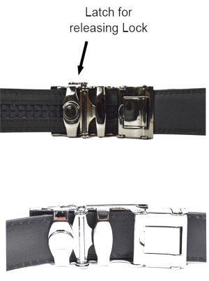 men's leather dress/casual belt auto lock buckle size 48-50" new men's belt - Image 3
