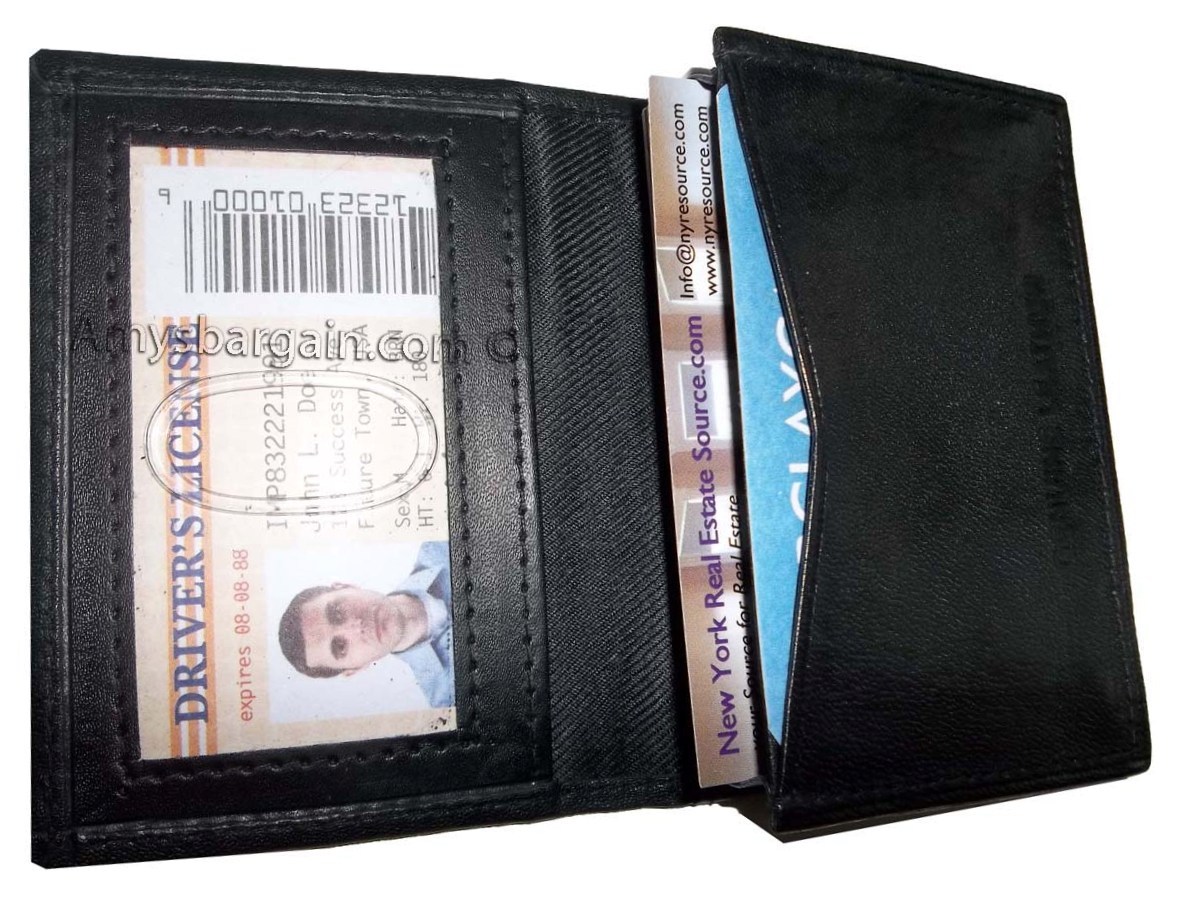 new women men's leather business credit card id card holder new 40 cards case - Image 11