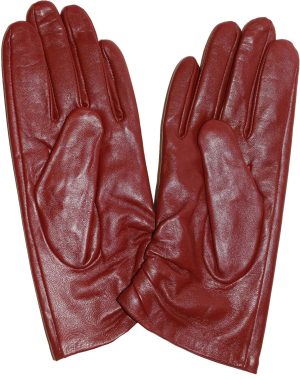 new women's (M) leather dress gloves, winter gloves, unbranded dark red gloves - Image 5
