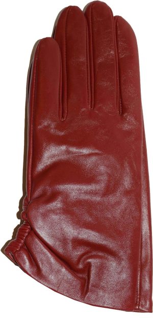 new women's (M) leather dress gloves, winter gloves, unbranded dark red gloves - Image 8