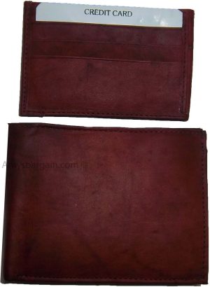 2-in-1 Wine Leather Man's Wallet 9 Card Spaces 2 ID windows 3 bill pockets new - Image 13