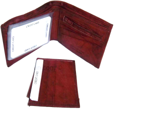 2-in-1 Wine Leather Man's Wallet 9 Card Spaces 2 ID windows 3 bill pockets new - Image 4