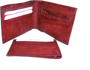 2-in-1 Wine Leather Man's Wallet 9 Card Spaces 2 ID windows 3 bill pockets new
